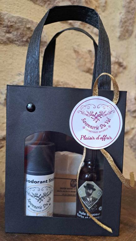 COFFRET CADEAU Barbe Savon Barbe, Huile Barbe et d&eacute;odorant Frais Fruit&eacute; Floral