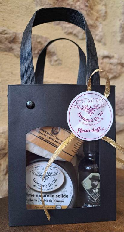 COFFRET CADEAU Barbe Savon Barbe, Huile Barbe Cr&egrave;me solide