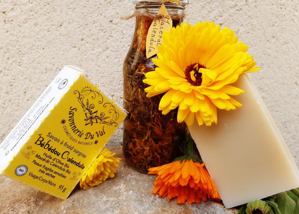 Savon  Naturel Artisanal  B&eacute;B&eacute;dou Calendula BIO